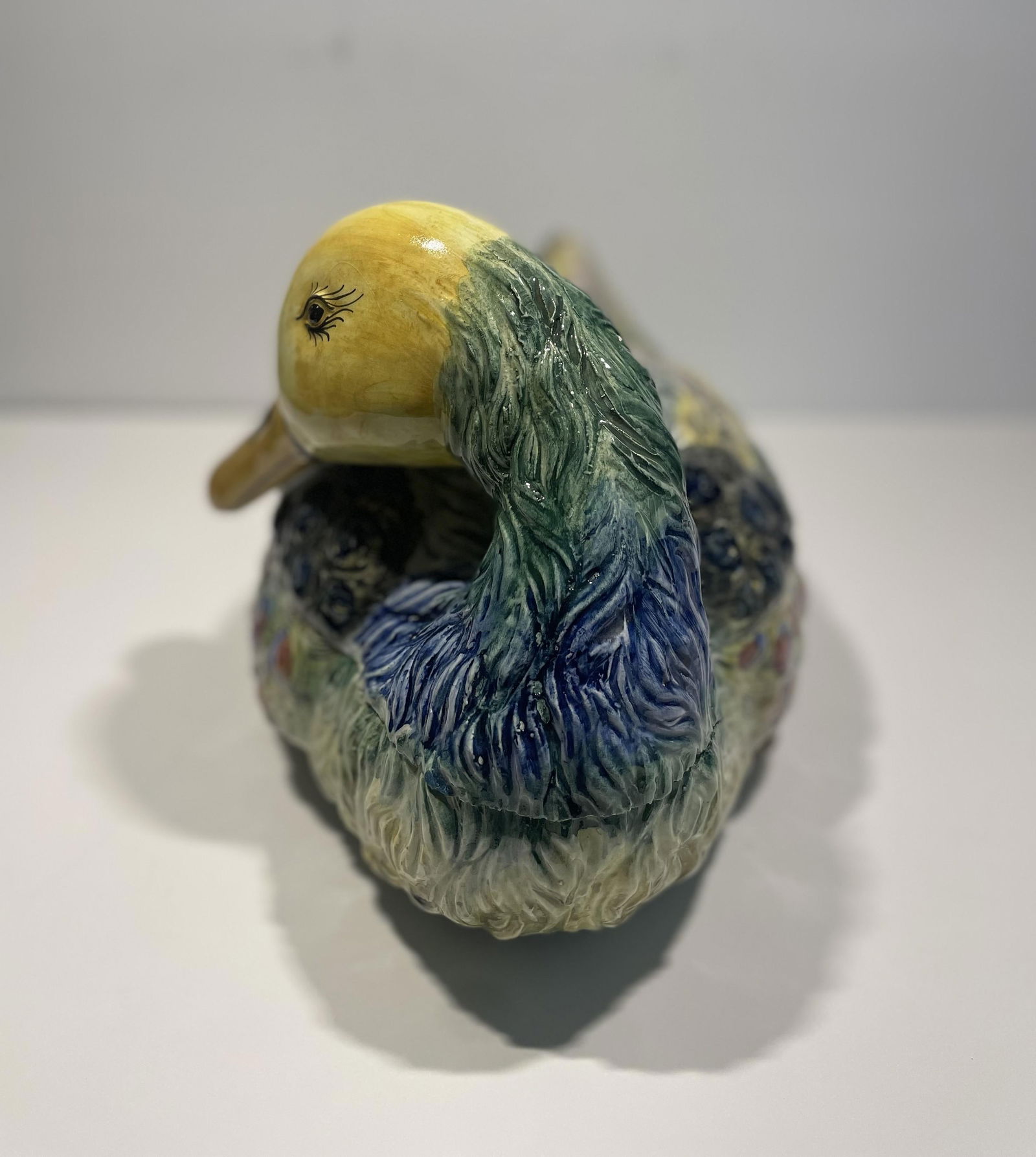 Vintage Large Hand-Painted Italian Ceramic Duck Tureen - 8