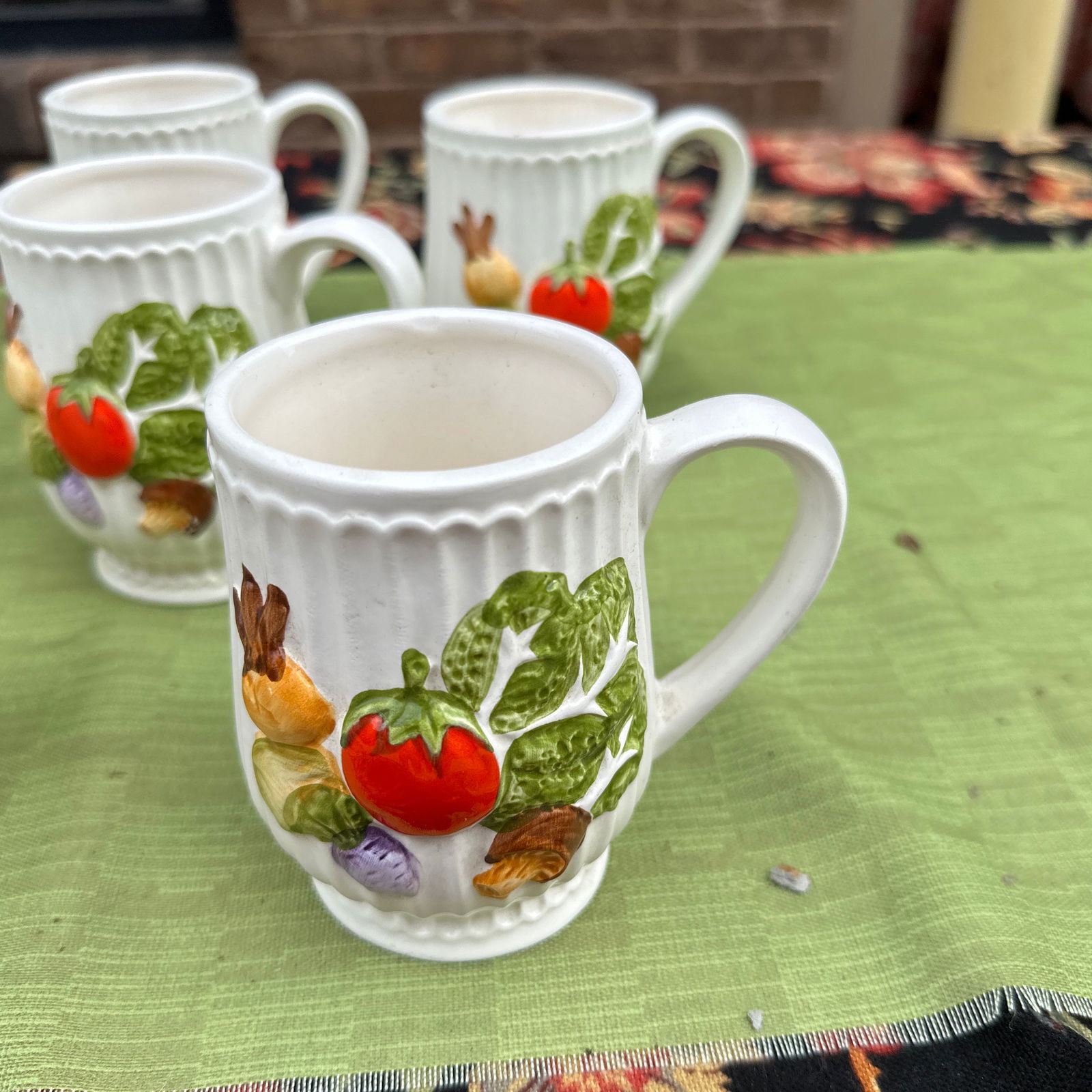 1970s Ceramic Vegetable Tea Set- 10 Pieces - 2