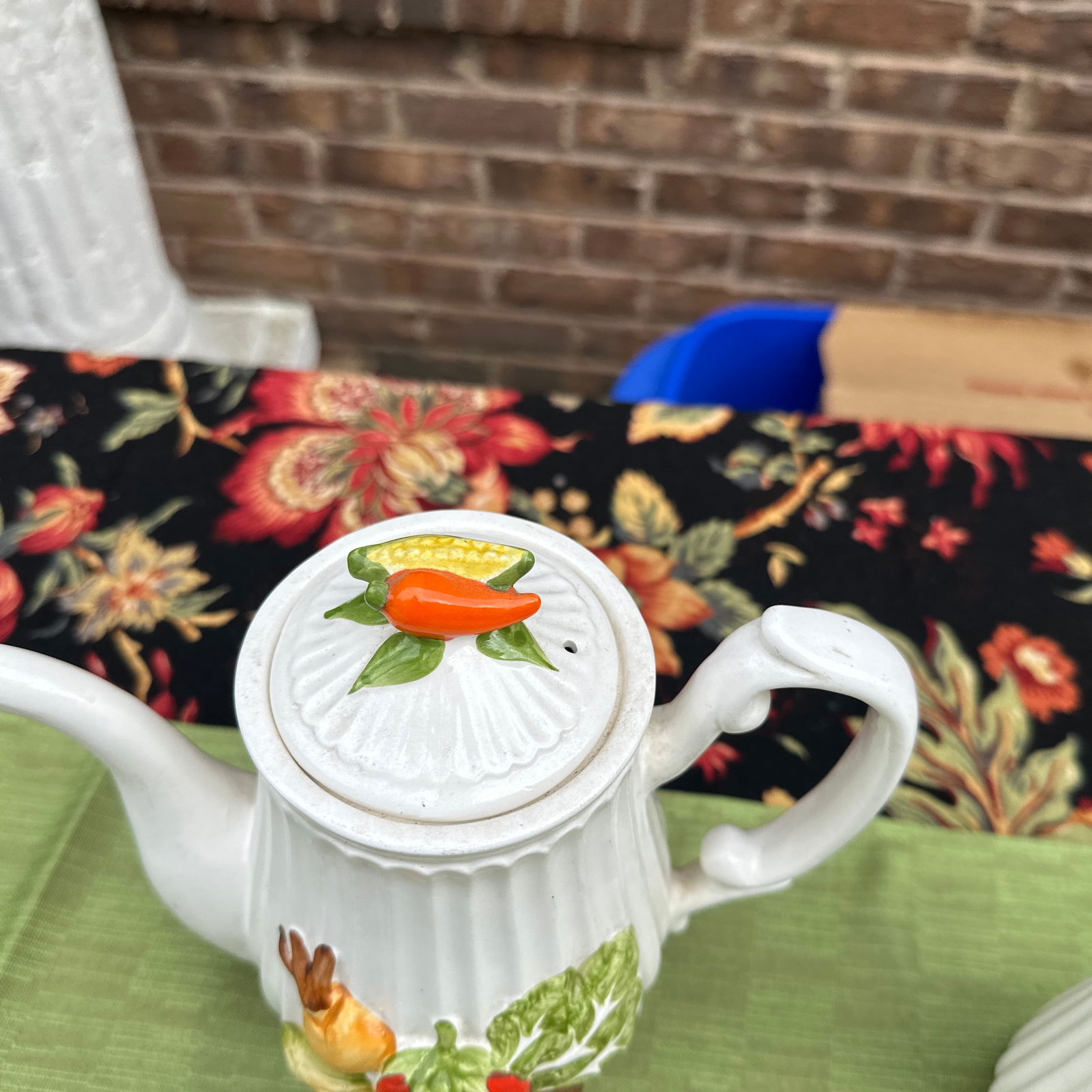 1970s Ceramic Vegetable Tea Set- 10 Pieces - 8