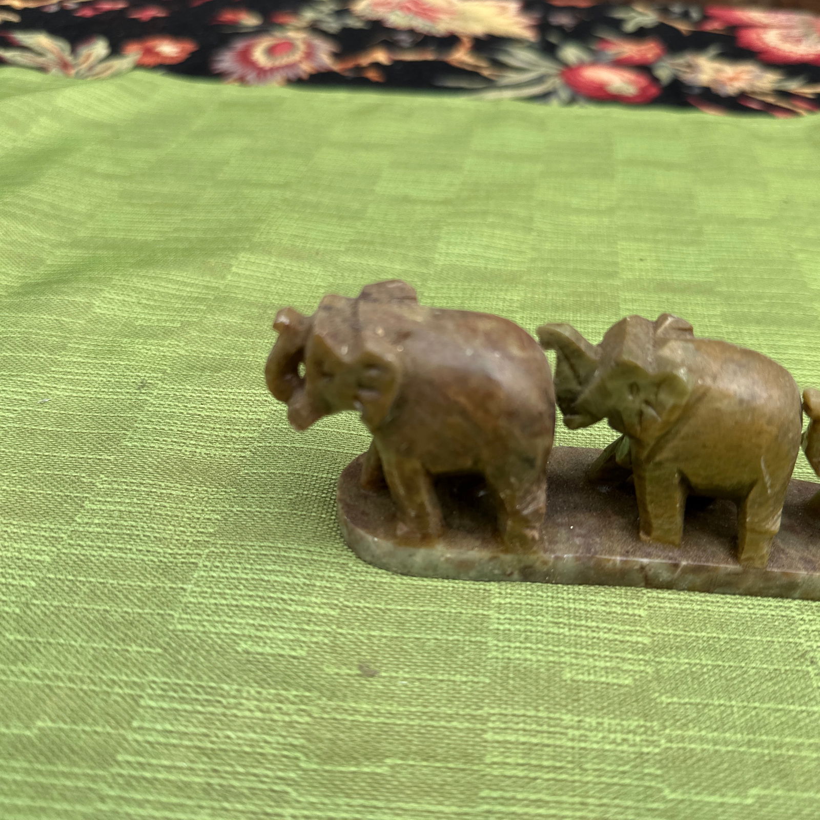 1970s Small Stone Elephant Sculpture - 2