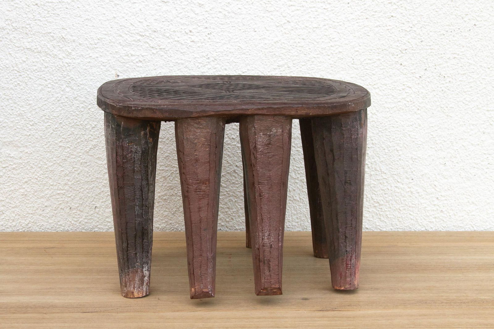 Small 8-Legged African Carved Stool - 4