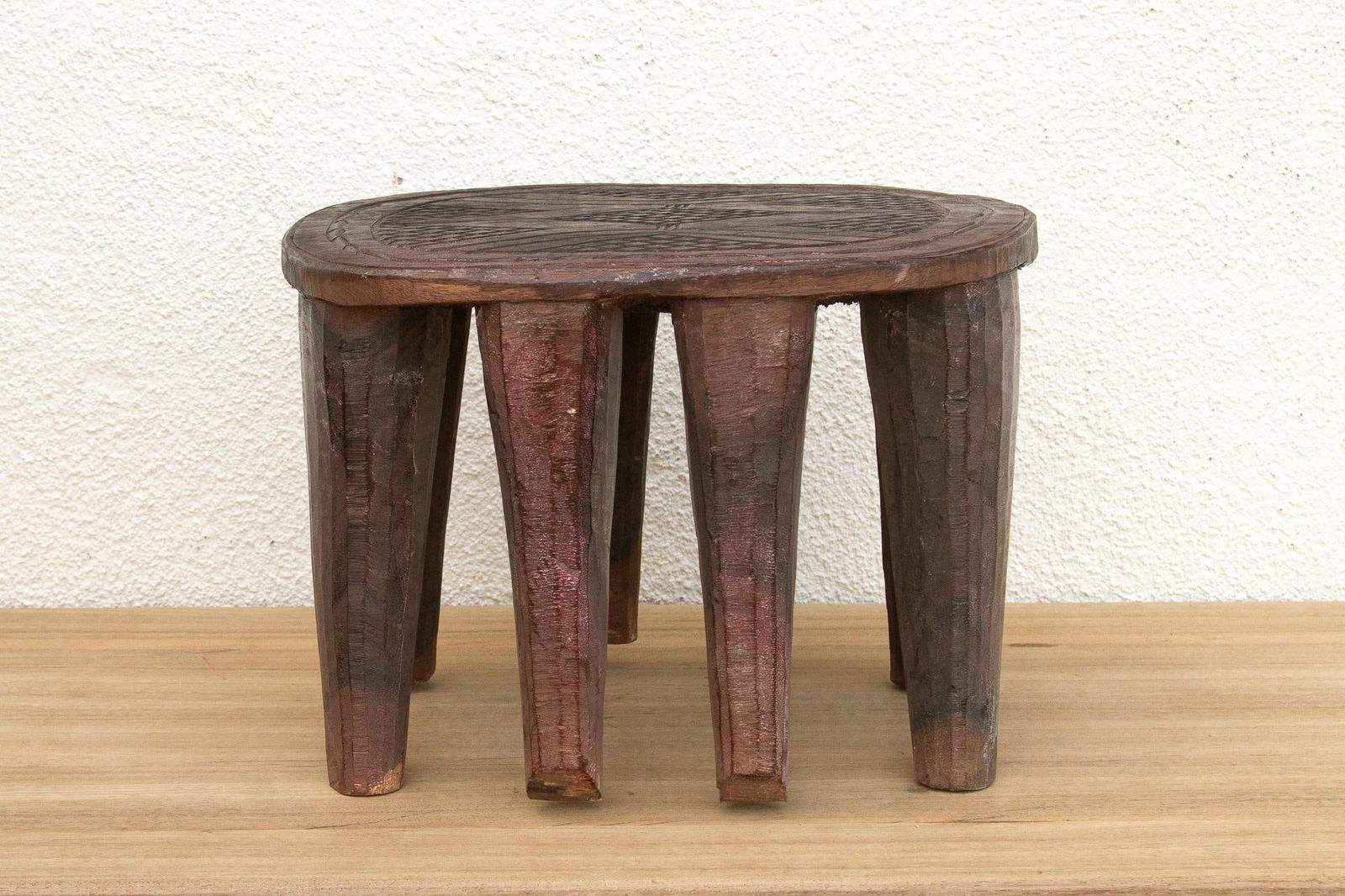 Small 8-Legged African Carved Stool - 6