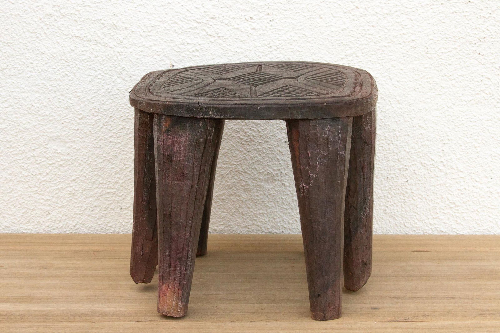 Small 8-Legged African Carved Stool - 7