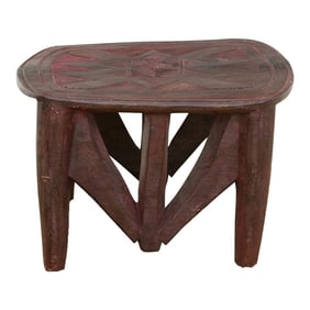 Large Carved African Zuma Table