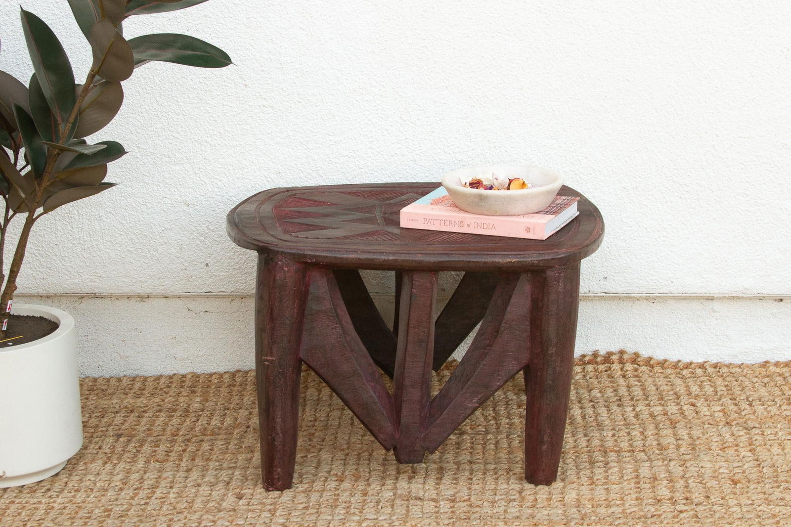 Large Carved African Zuma Table - 2