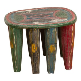 Vintage Festive Multicolor Nupe Table
