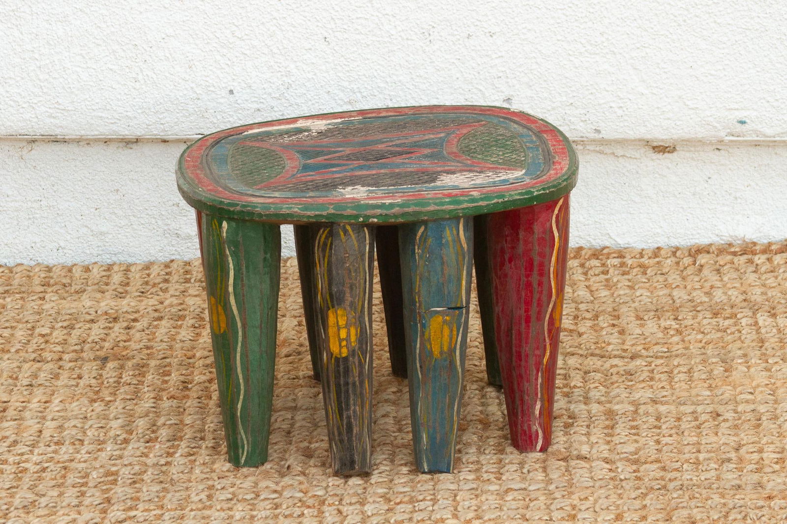 Vintage Festive Multicolor Nupe Table - 3