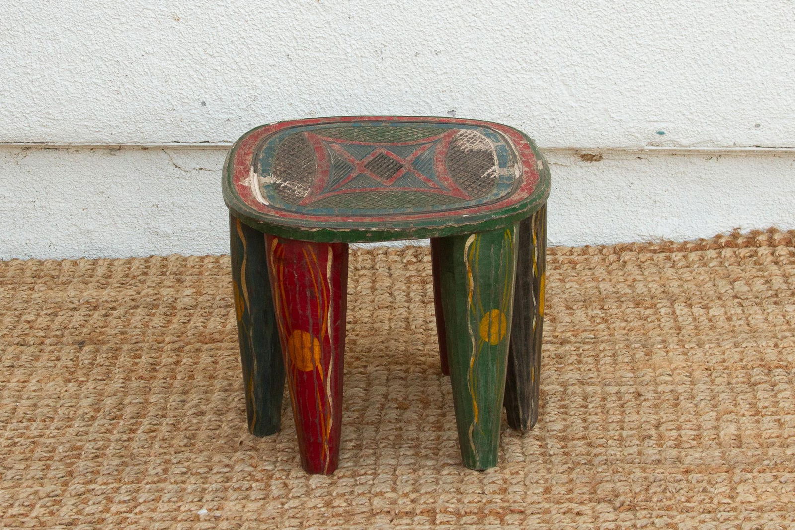 Vintage Festive Multicolor Nupe Table - 4