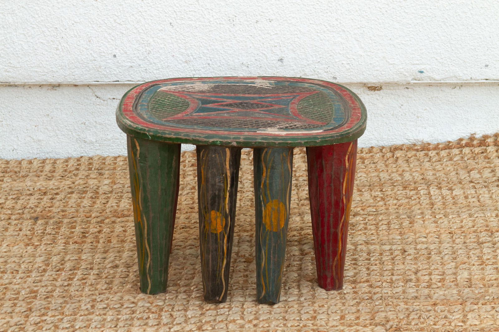 Vintage Festive Multicolor Nupe Table - 5