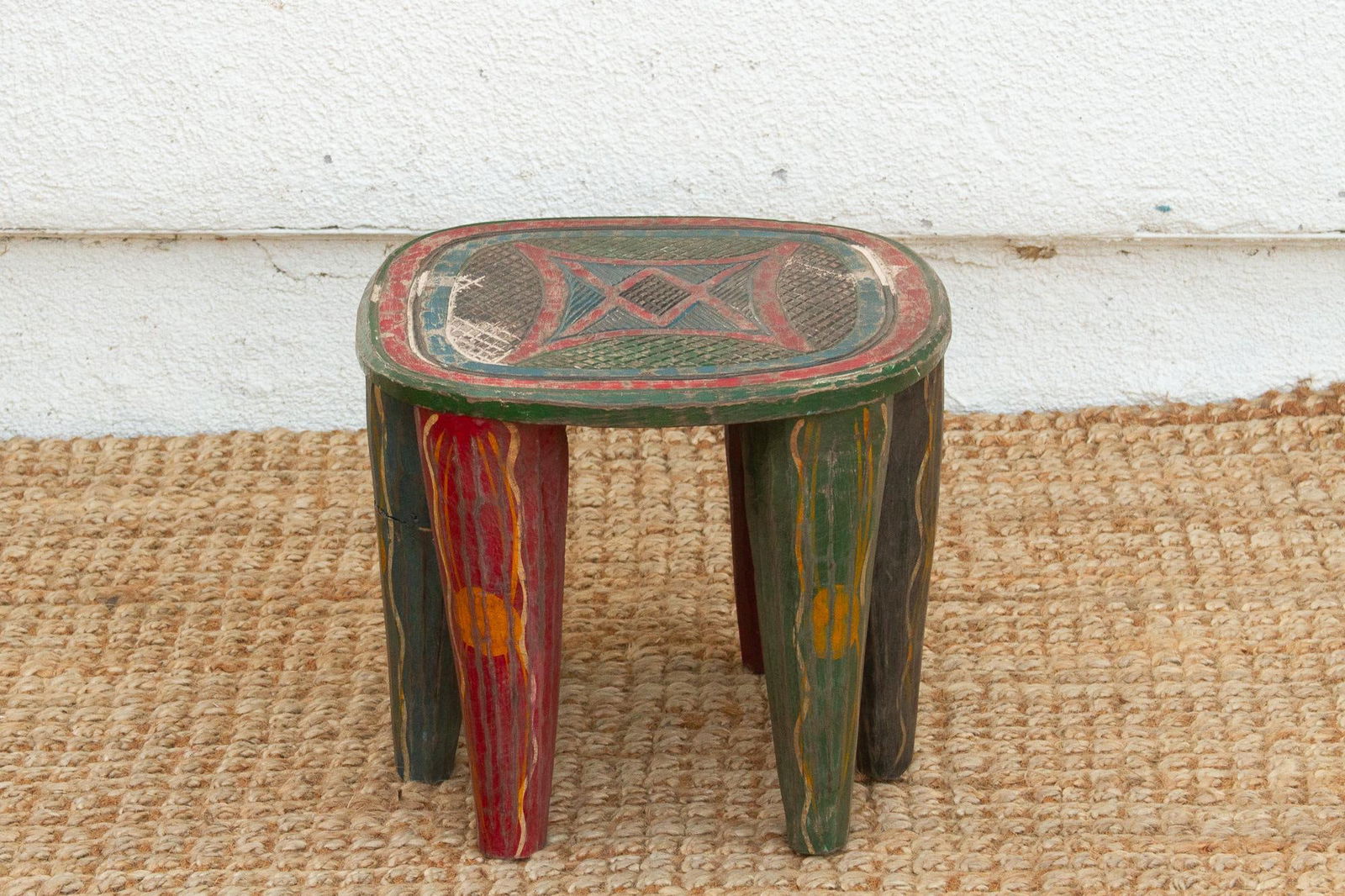Vintage Festive Multicolor Nupe Table - 6
