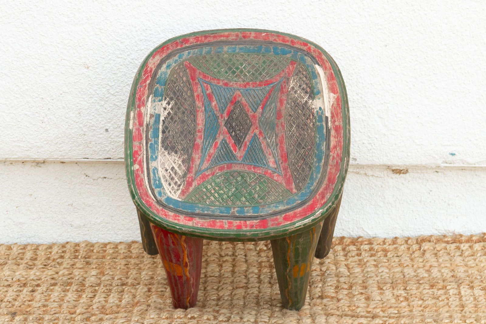 Vintage Festive Multicolor Nupe Table - 7