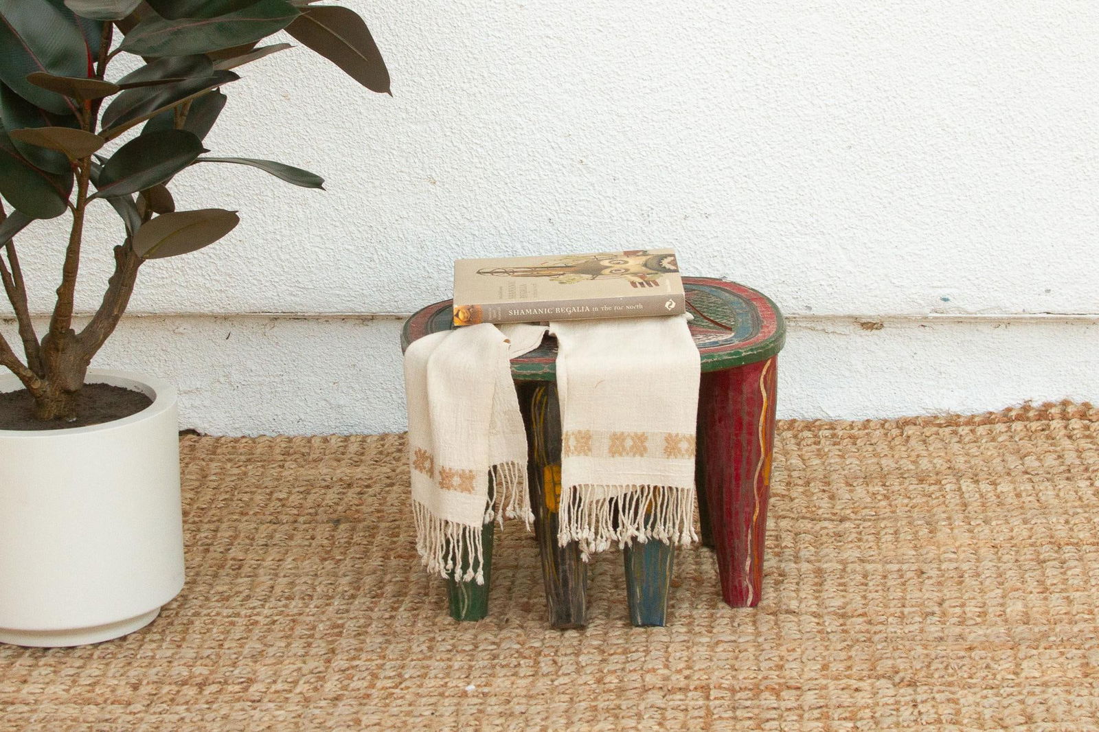 Vintage Festive Multicolor Nupe Table - 8