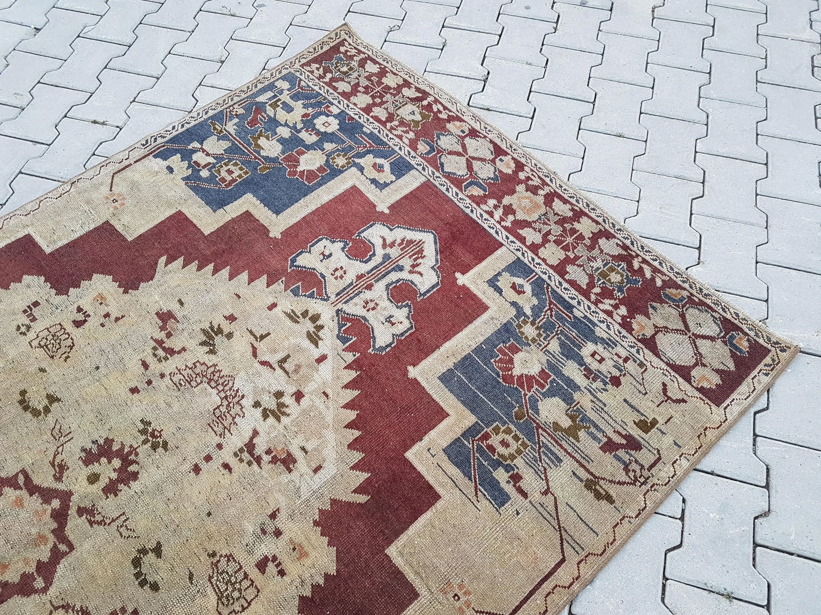 Vintage Central Anatolian 'Taspinar' Wool Turkish Area Rug 4'7" X 8'11" - 3