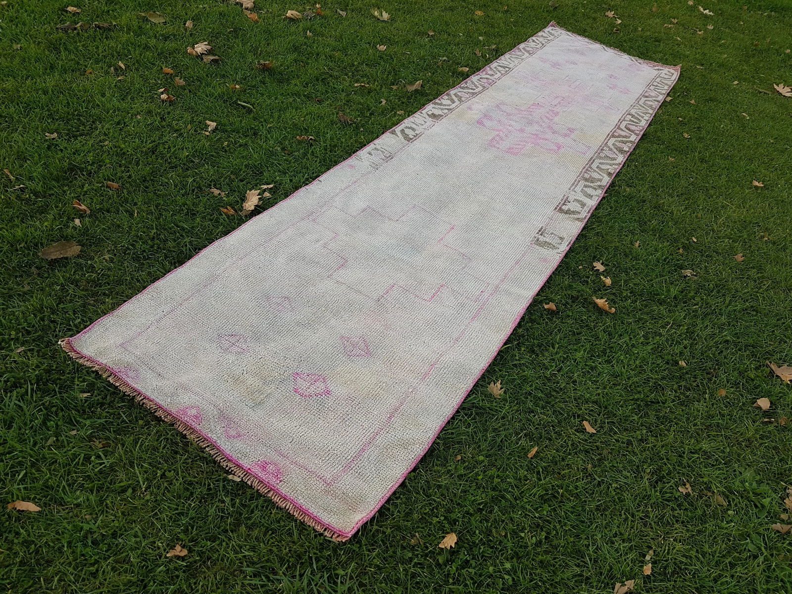 Distressed Turkish Kurdish Runner 3' X 12'6" - 2