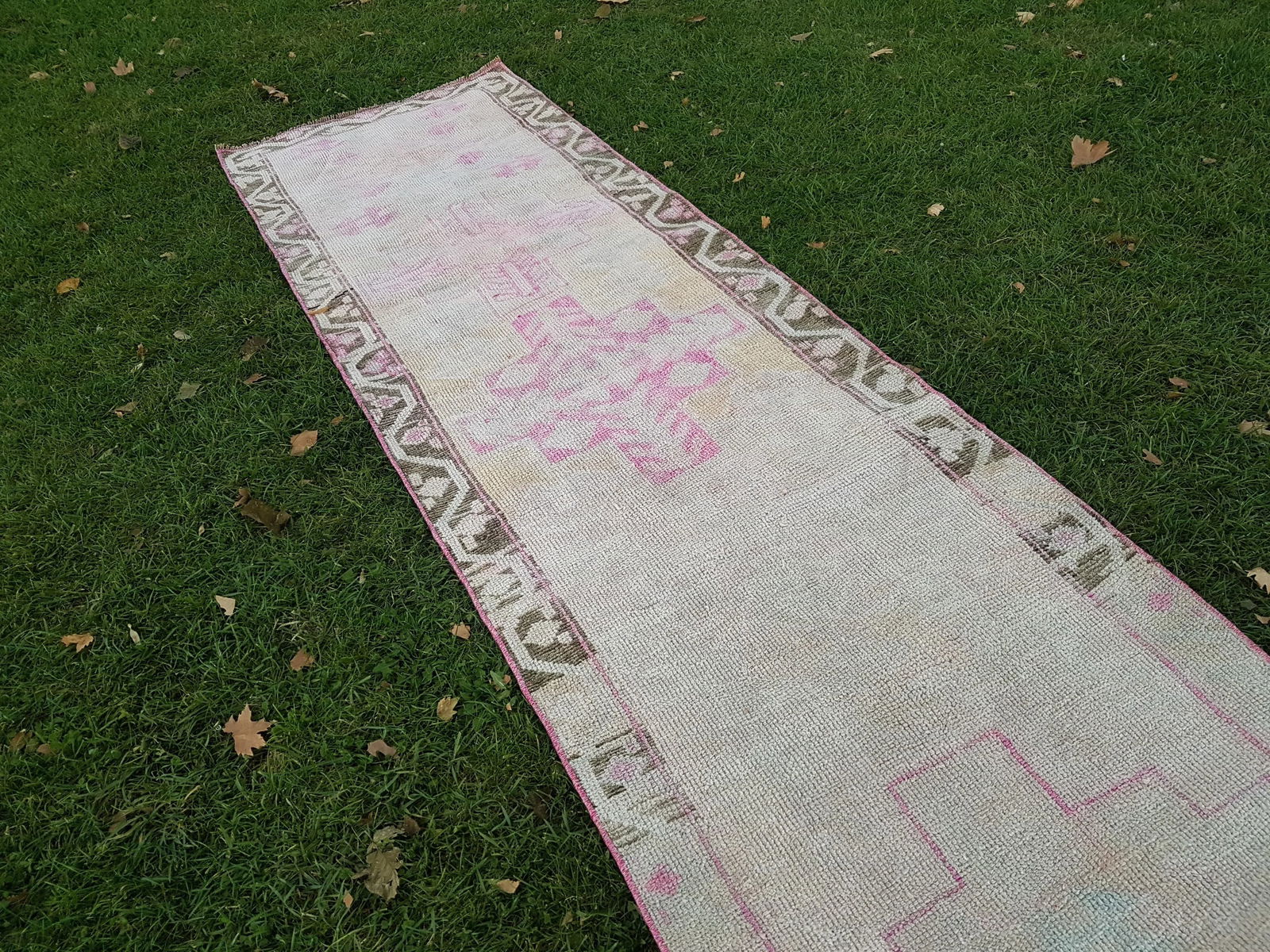 Distressed Turkish Kurdish Runner 3' X 12'6" - 4