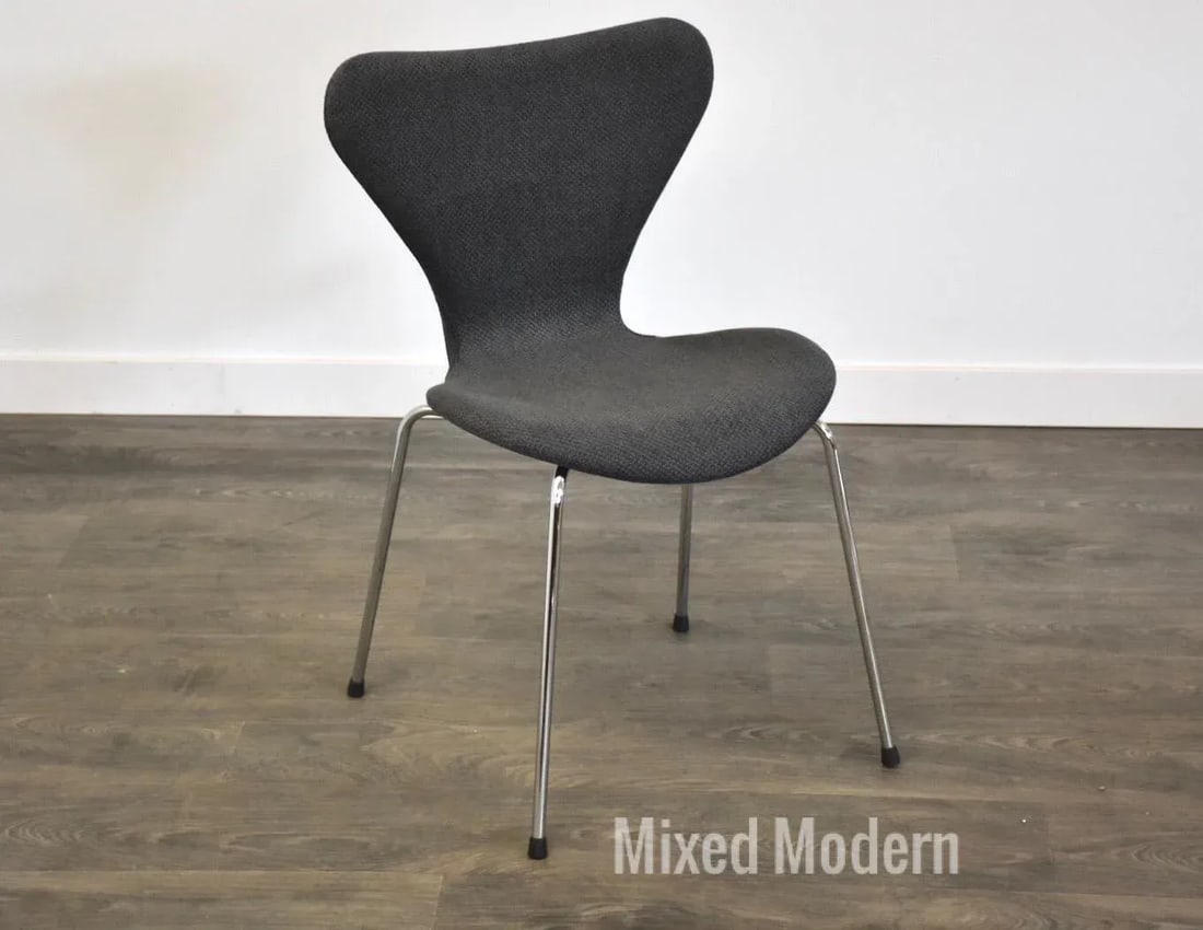 1970s Grey Tweed and Chrome Modern Desk Chair - 10