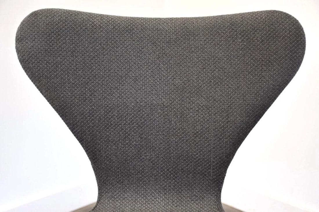 1970s Grey Tweed and Chrome Modern Desk Chair - 4