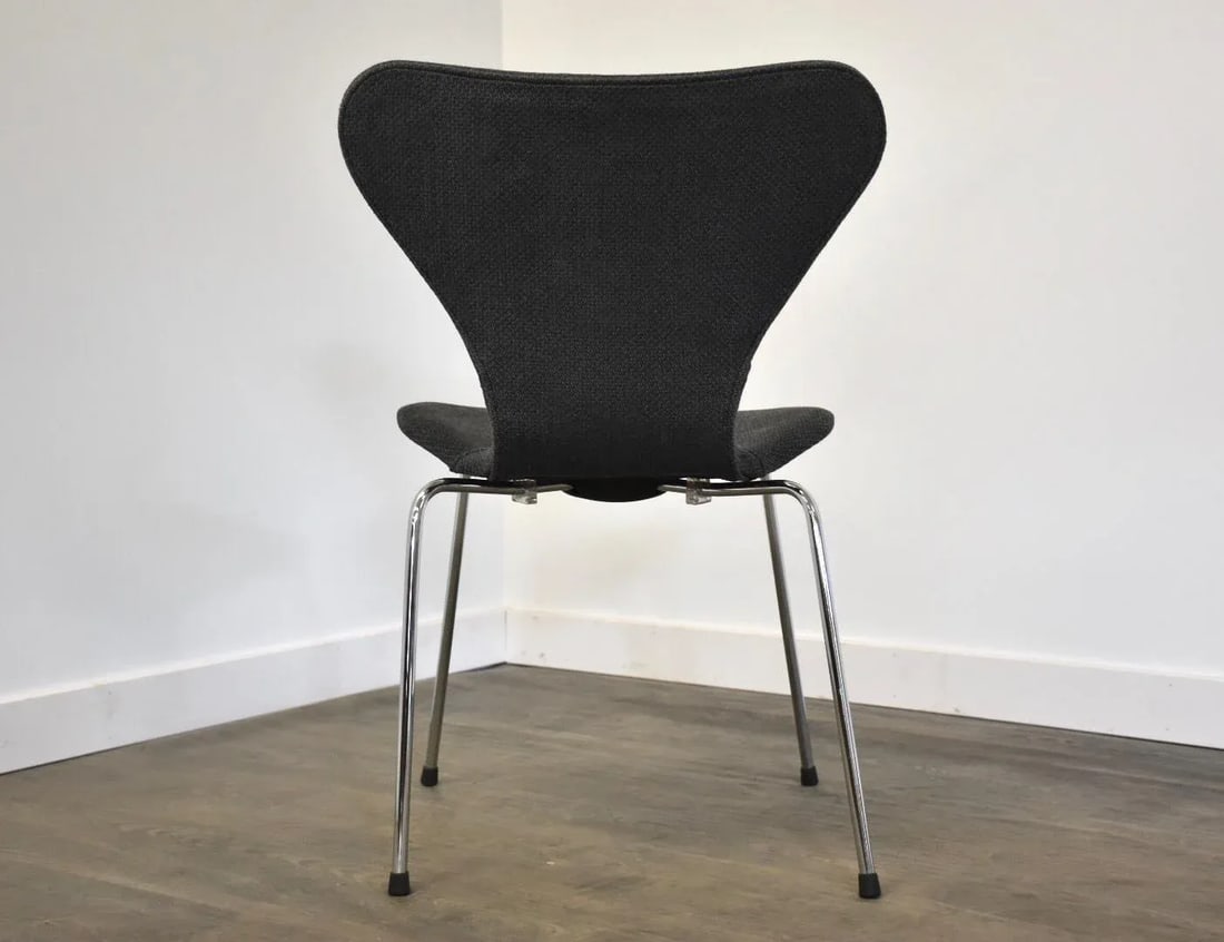 1970s Grey Tweed and Chrome Modern Desk Chair - 8