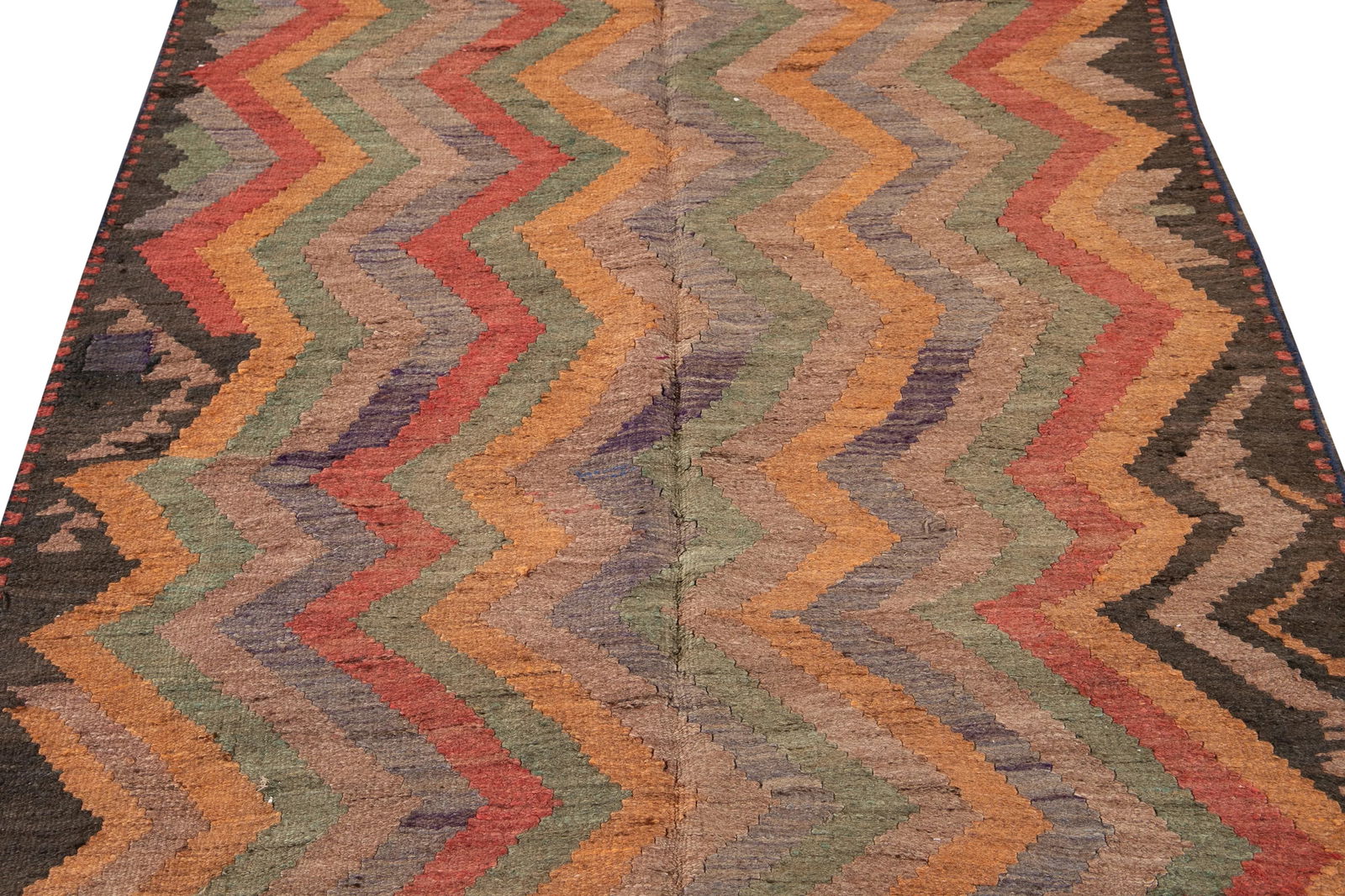 Mid-20th Century Vintage Kilim Runner Rug 4' 5" X 9' 4'' - 11