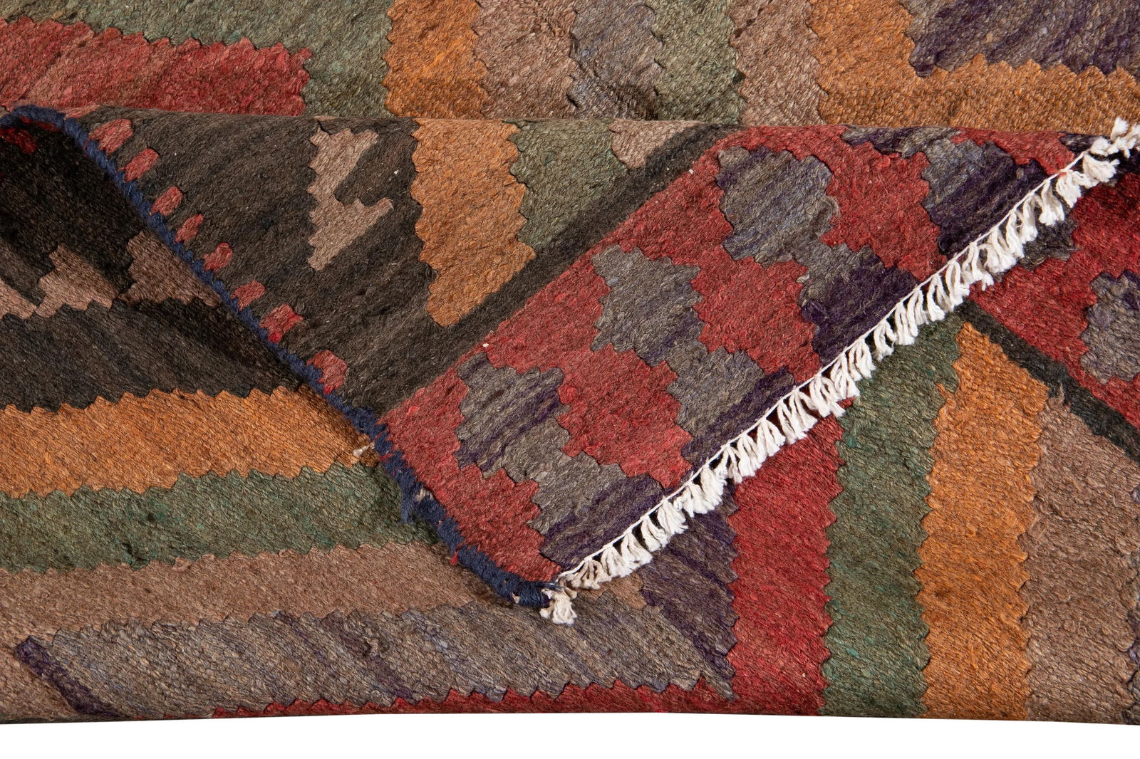 Mid-20th Century Vintage Kilim Runner Rug 4' 5" X 9' 4'' - 3