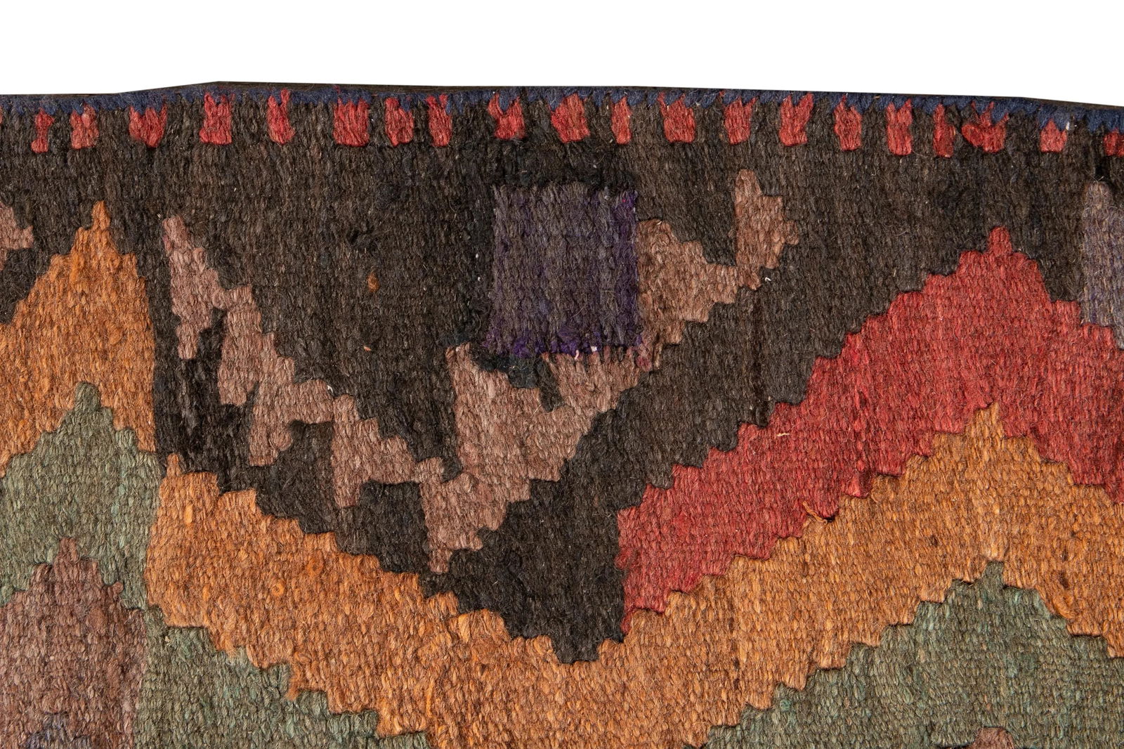 Mid-20th Century Vintage Kilim Runner Rug 4' 5" X 9' 4'' - 9