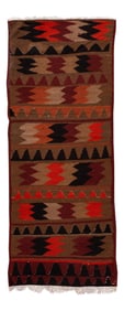 Mid-20th Century Vintage Kilim Runner Rug 3' 6" X 9' 1''.