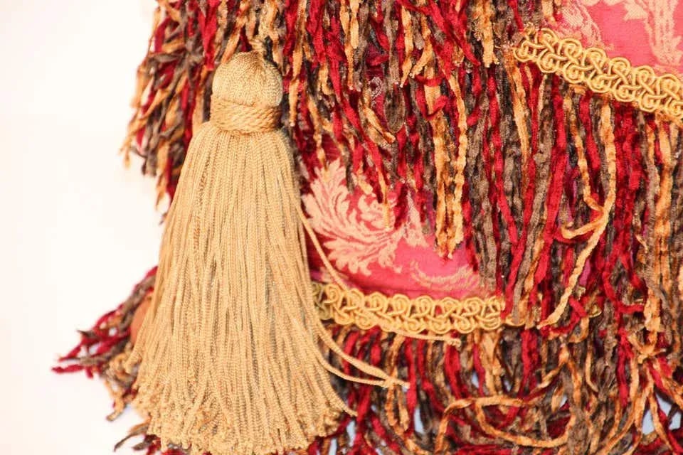 Middle Eastern Decorative Red Throw Pillow - 5