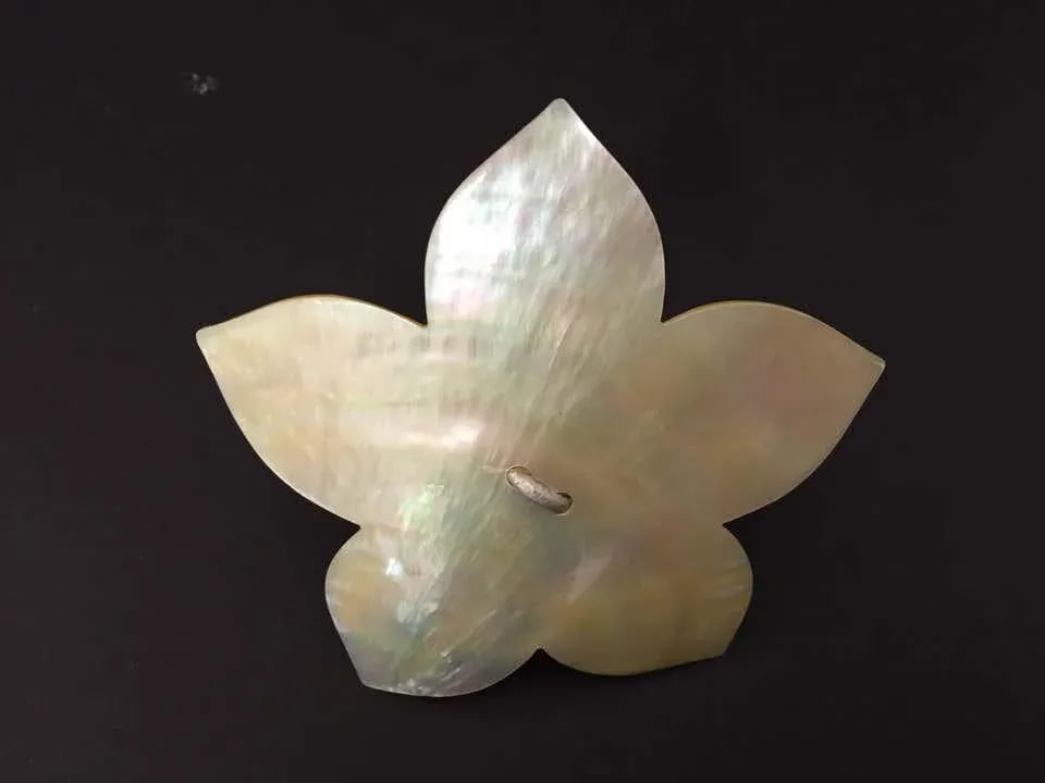 Handcrafted Napkin Rings in Natural Capiz Pearl Shell Flower Star Shape - Set of 6 - 4