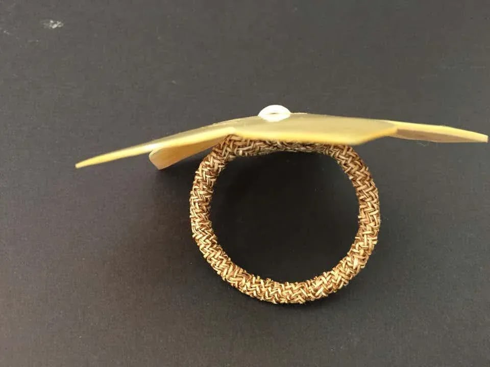 Handcrafted Napkin Rings in Natural Capiz Pearl Shell Flower Star Shape - Set of 6 - 5