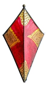 Parchment African Red Art Wall Sconce