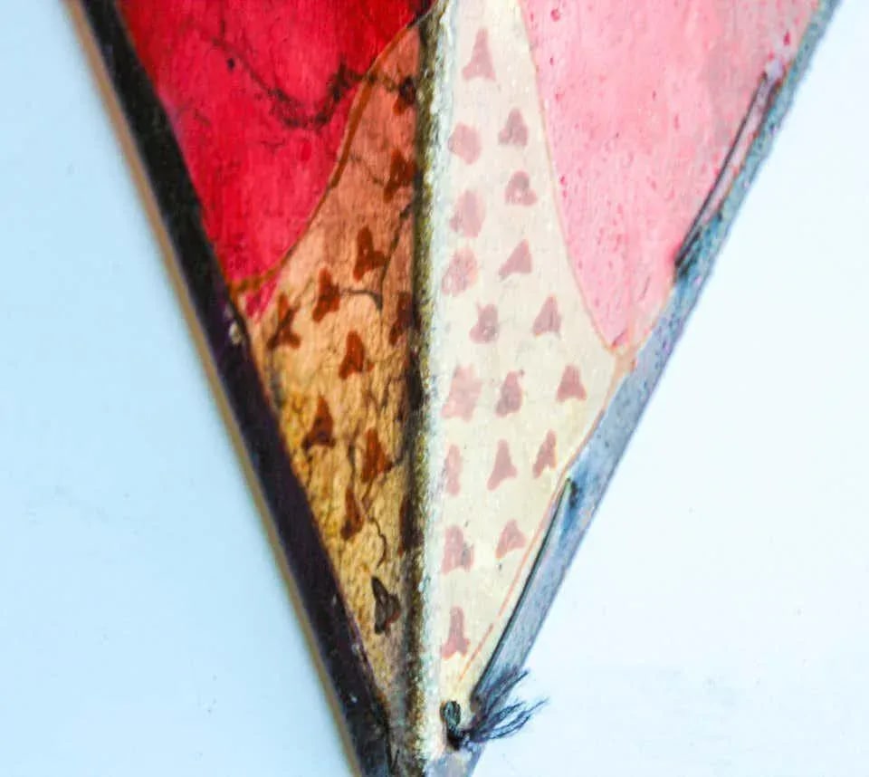 Parchment African Red Art Wall Sconce - 3