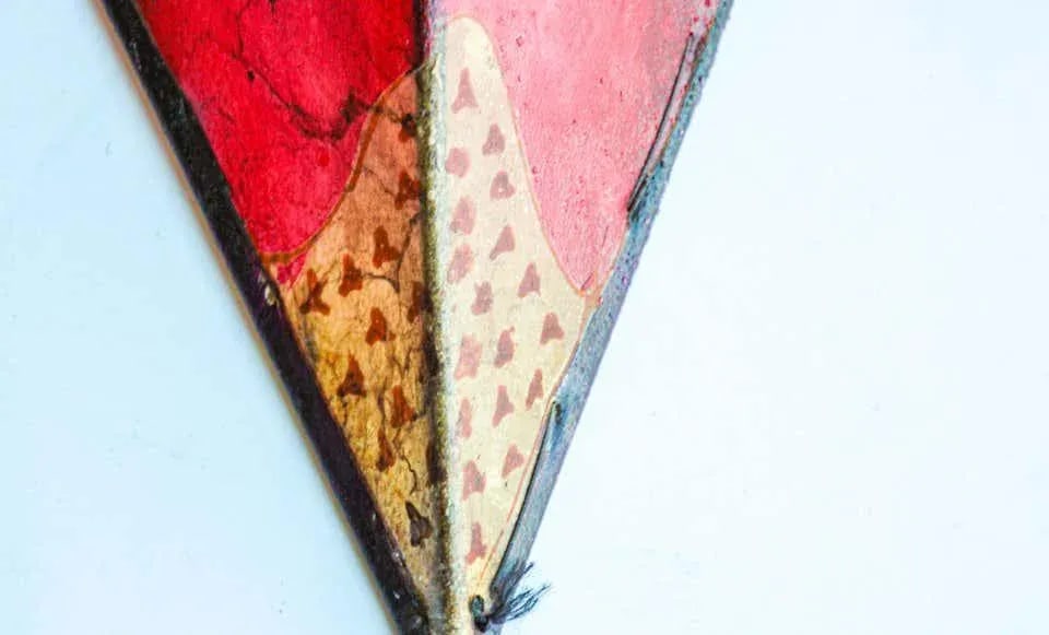 Parchment African Red Art Wall Sconce - 6