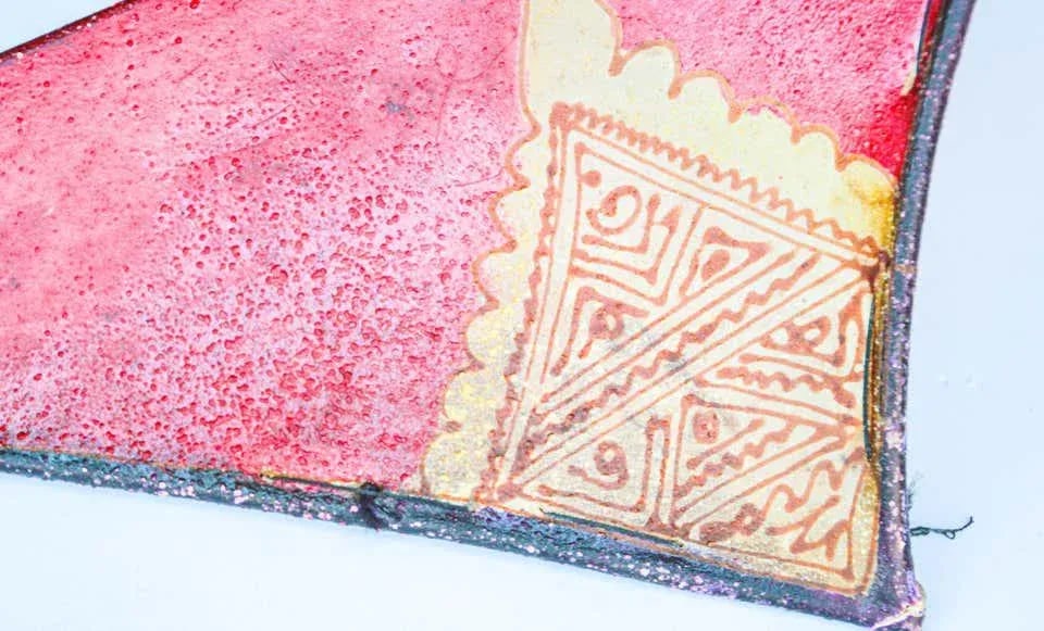 Parchment African Red Art Wall Sconce - 9