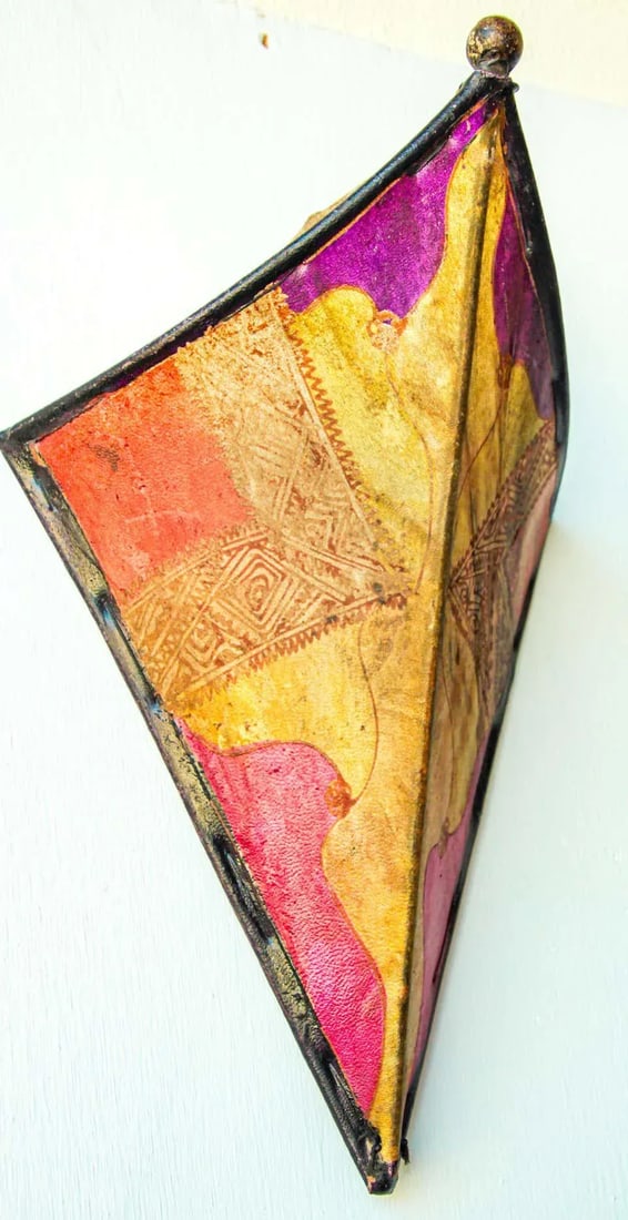 Parchment African Art Wall Sconce - 2