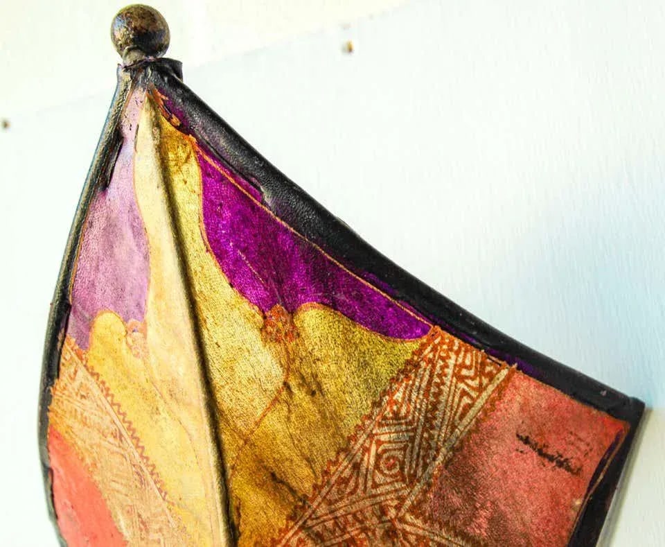 Parchment African Art Wall Sconce - 5