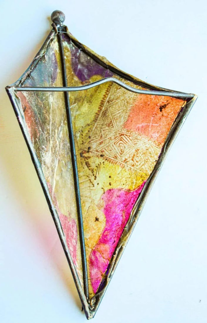 Parchment African Art Wall Sconce - 6