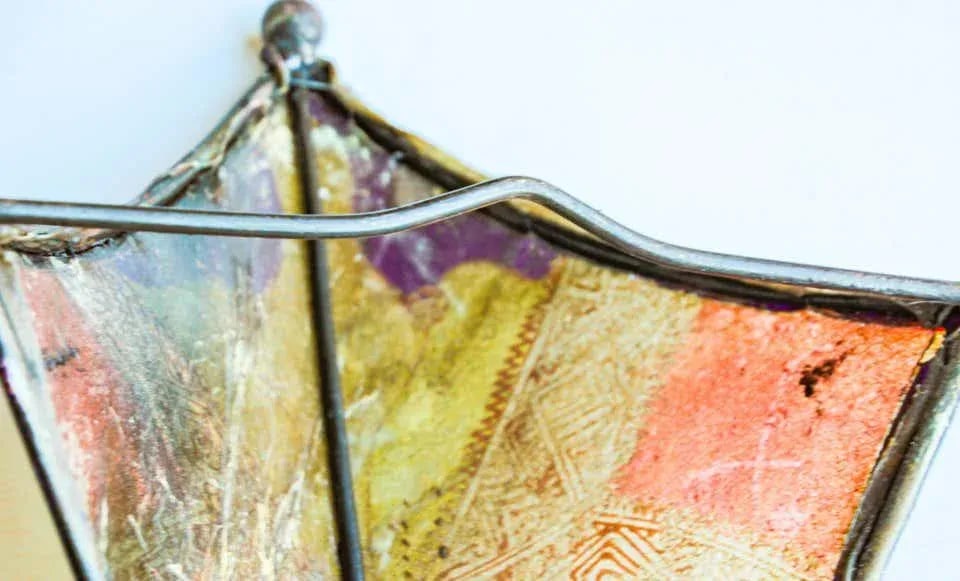 Parchment African Art Wall Sconce - 7