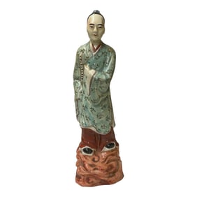 Vintage Oriental Ancient Style Dressing Ceramic Man Art Figurine Ws4419