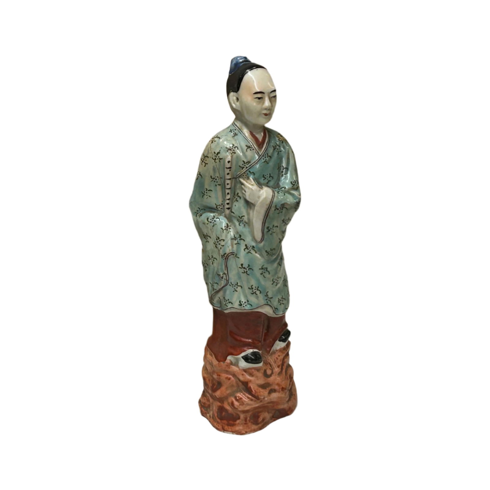 Vintage Oriental Ancient Style Dressing Ceramic Man Art Figurine Ws4419 - 3
