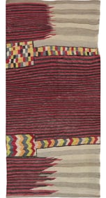 Handwoven Scandinavian Style Persian Kilim Area Rug - 3'5" × 7'5"³