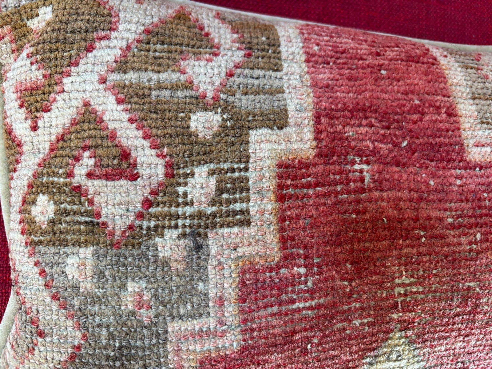 Antique Tabriz Persian Rug Pillow - 4