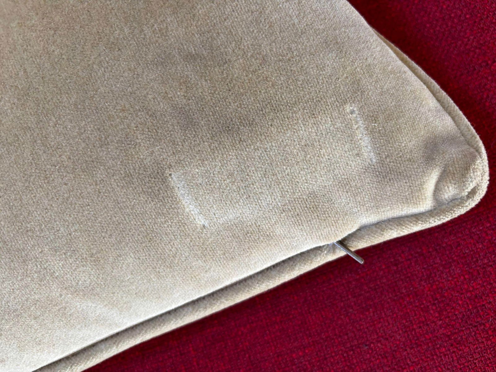 Antique Tabriz Persian Rug Pillow - 9