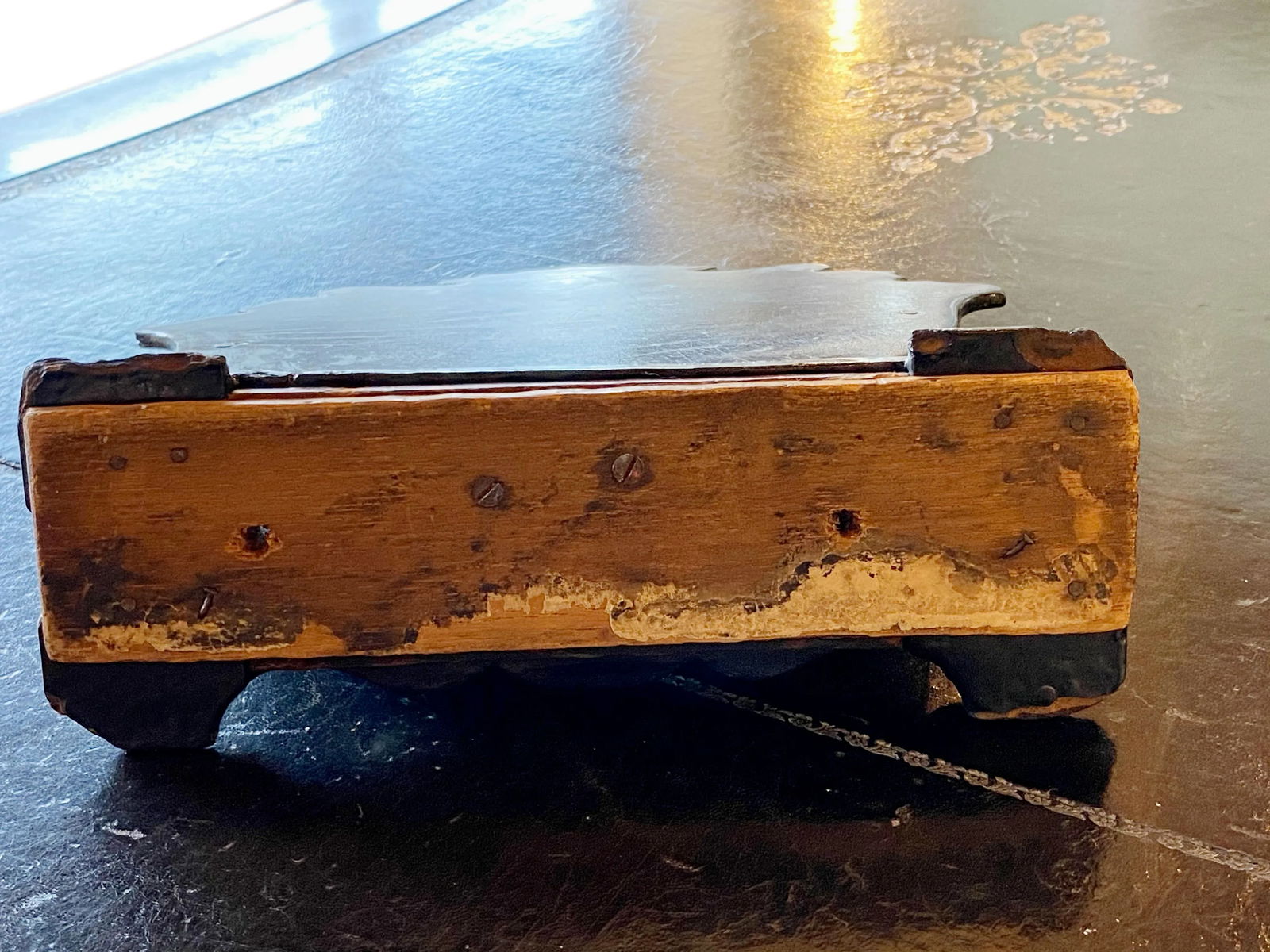 Antique Black Paper Maché Letter Holder - 5