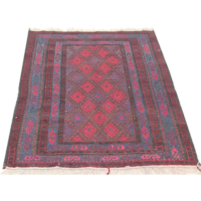 1960s Vintage Handwoven Kilim Area Rug- 2'8"³ × 3'0" - 3