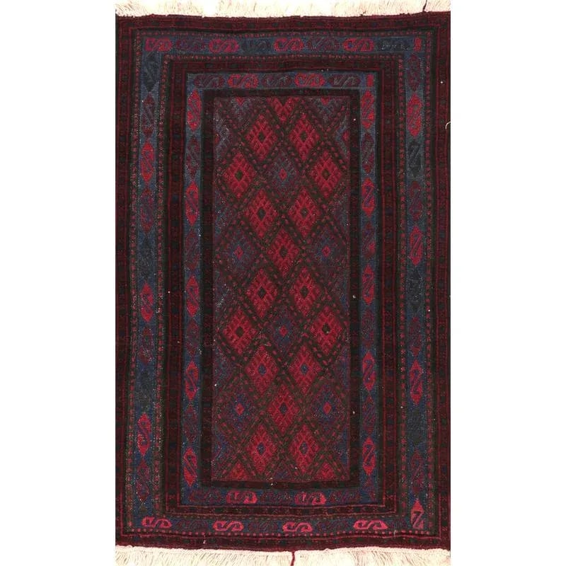 1960s Vintage Handwoven Kilim Area Rug- 2'8"³ × 3'0" - 8