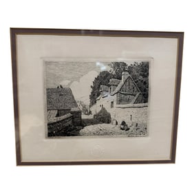 1886 Louvre Art Museum Etching Chalcographie Signed