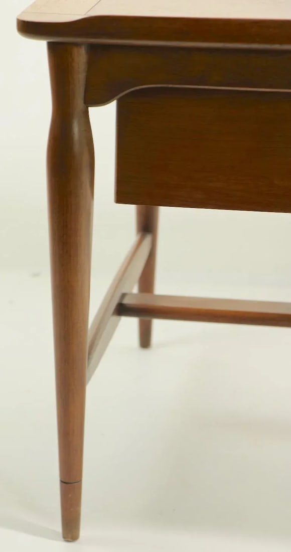 One Drawer Mid Century Table Attributed to Bassett - 11