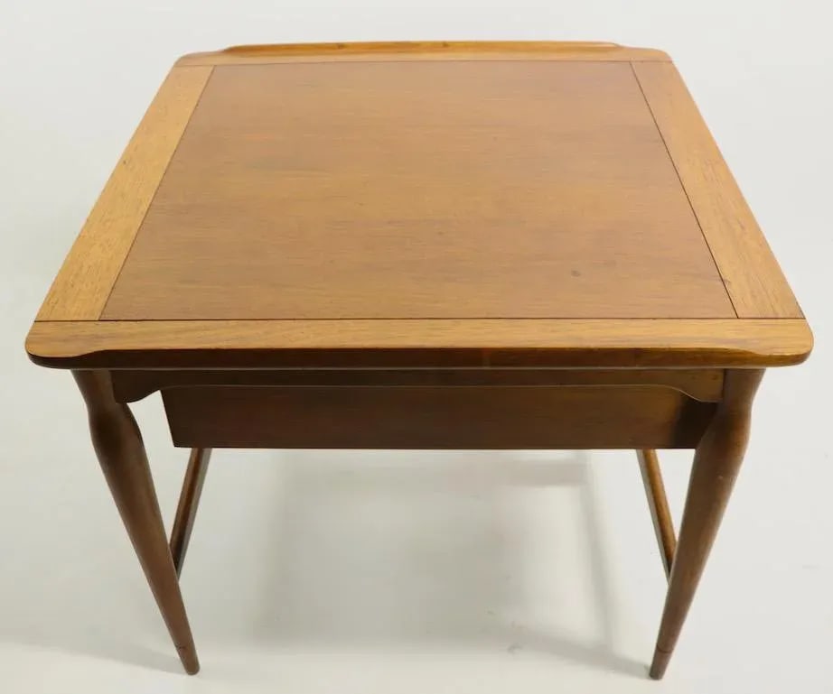One Drawer Mid Century Table Attributed to Bassett - 9