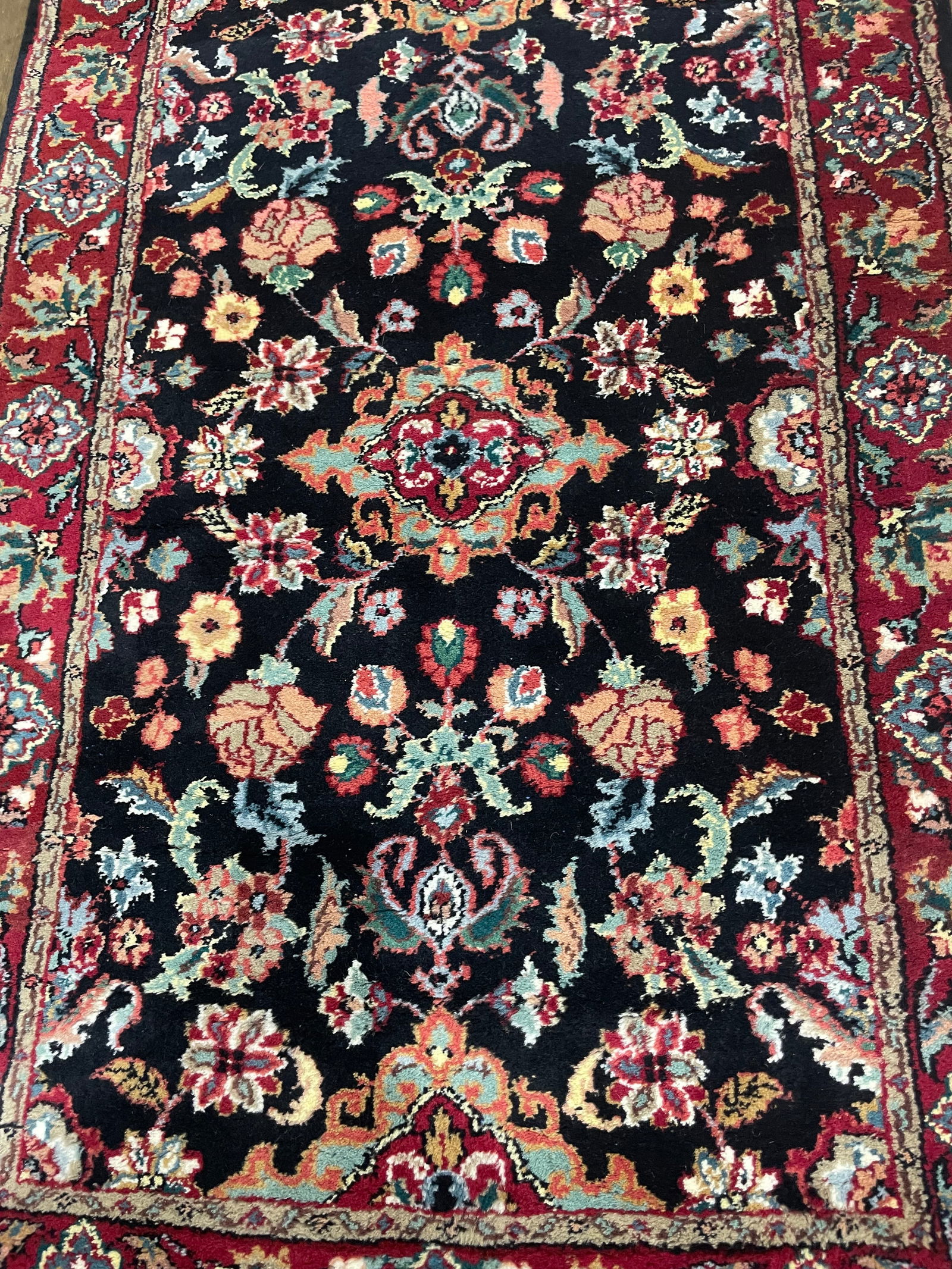 1990s Handwoven Persian Design Indian Rug 2'6" X 10'0" - 4
