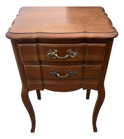 1960s Permacraft Cherry French Style Bedside Table